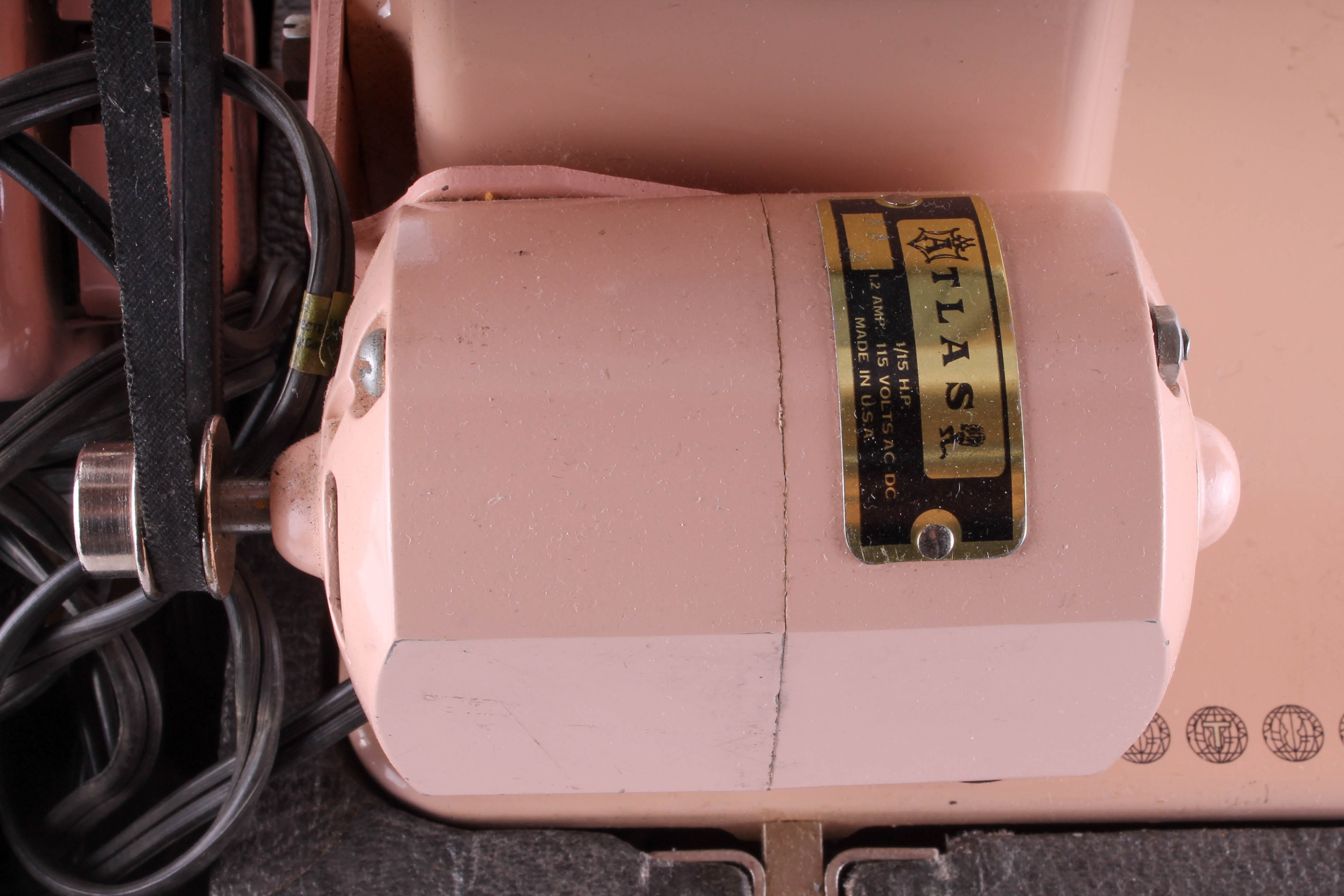 1950s Rose Toned Atlas Deluxe Electric Sewing Machine