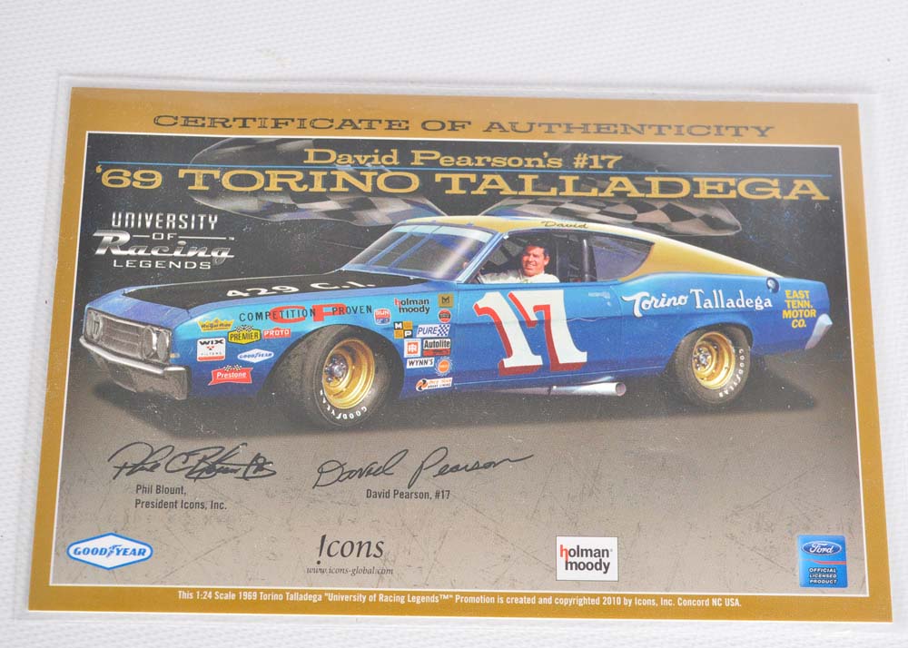 Signed Die-Cast David Pearson '69 Torino Talledega