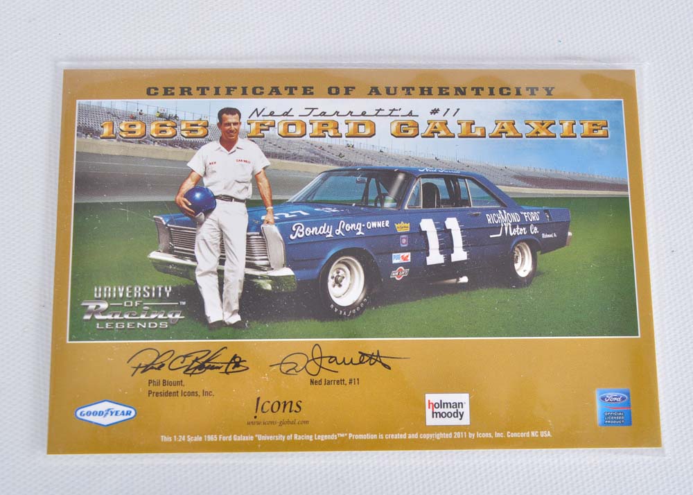 Signed Die-Cast Ned Jarrett '65 Ford Galaxie