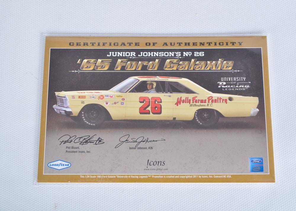 Signed Junior Johnson '65 Ford Galaxie Replica