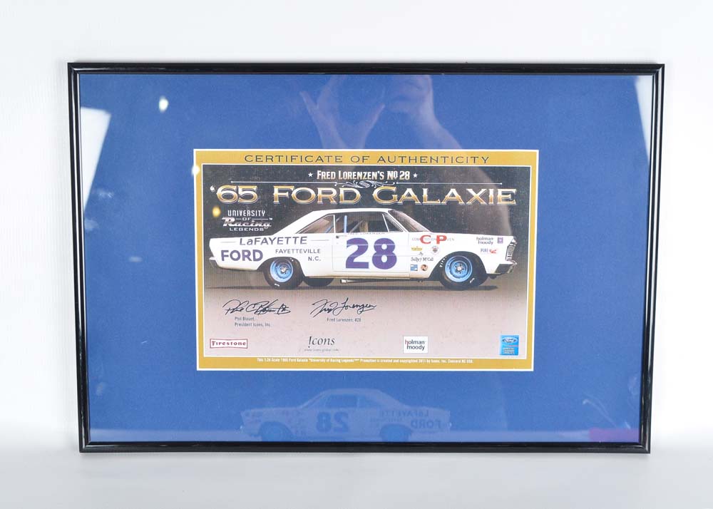 Signed Die-Cast Fred Lorenzen '65 Ford Galaxie