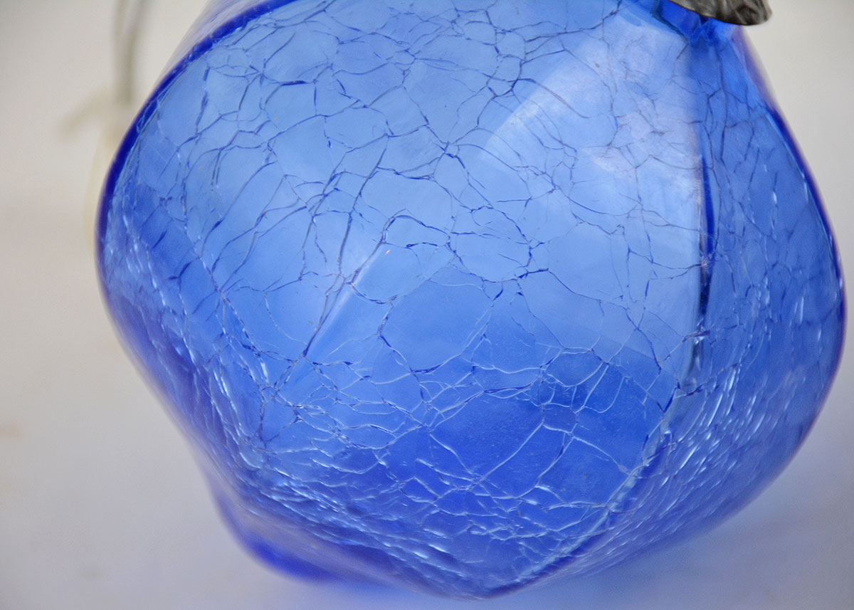 Kugel Midwest Blue and Purple Glass Antique Ornaments