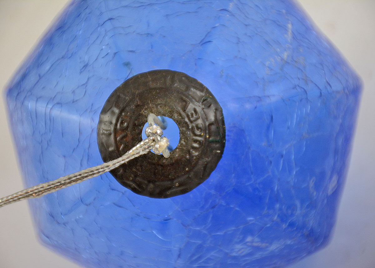 Kugel Midwest Blue and Purple Glass Antique Ornaments