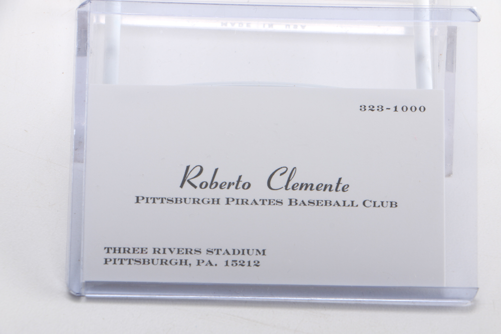 Roberto Clemente Fan Club And Business Card