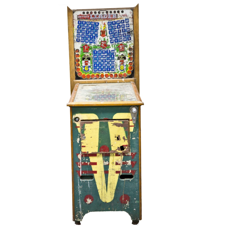 Vintage "United's Leader" Pinball Machine