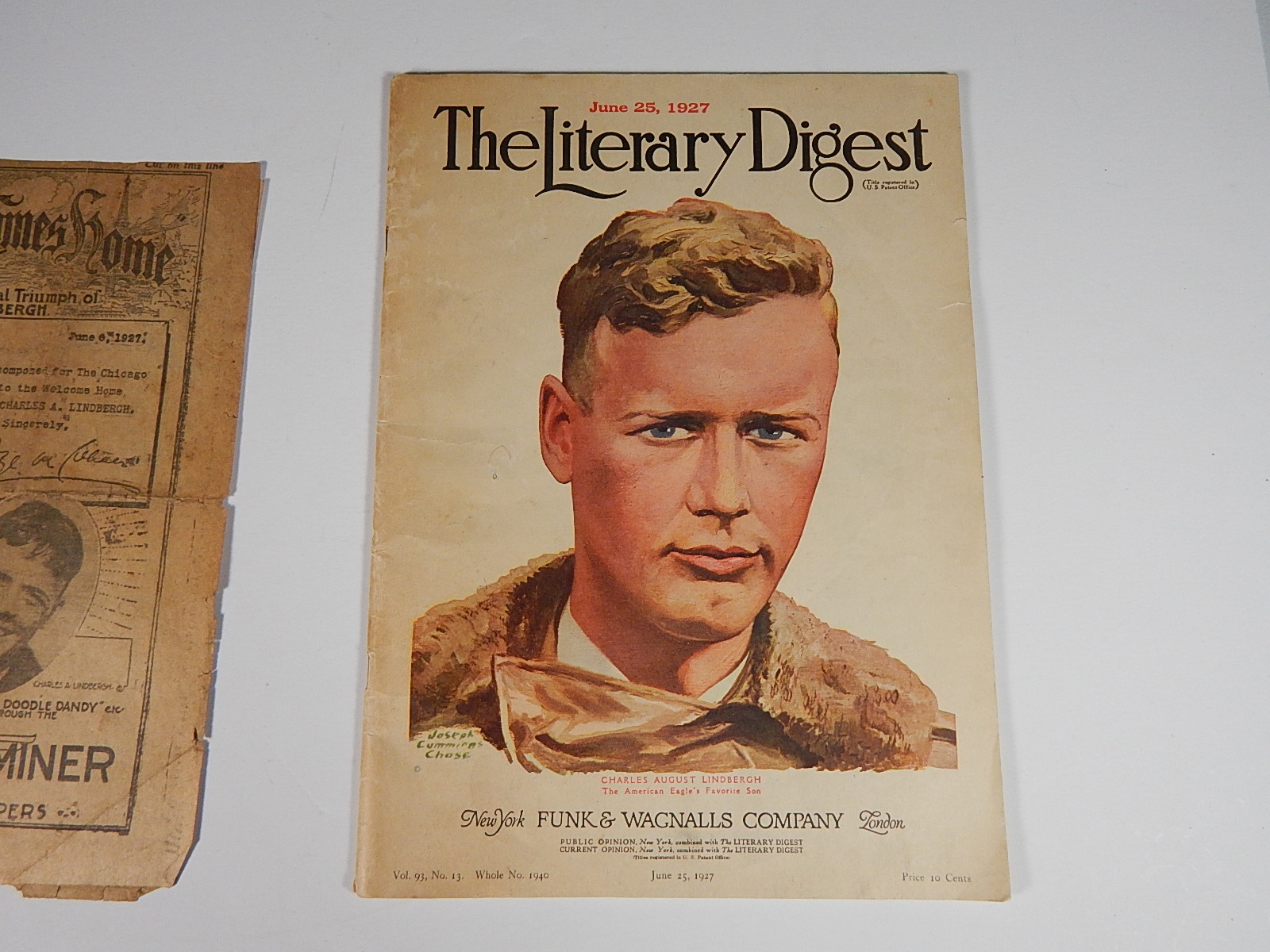 1927 _The Literary Digest_ and _When Lindy Comes Home_ Musical Score