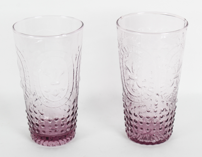 Vintage Purple Glasses and Pyrex Pitcher