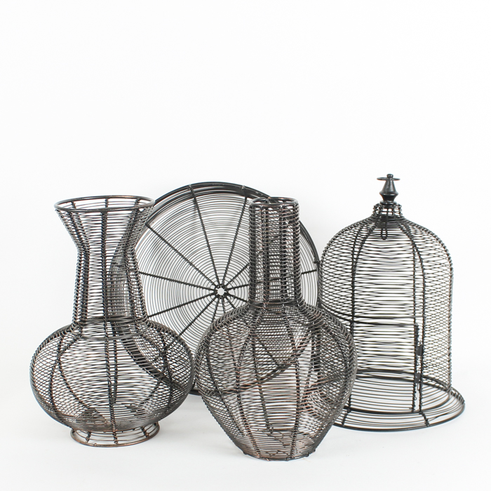 Modern Wire Mesh Baskets and Decorative Containers