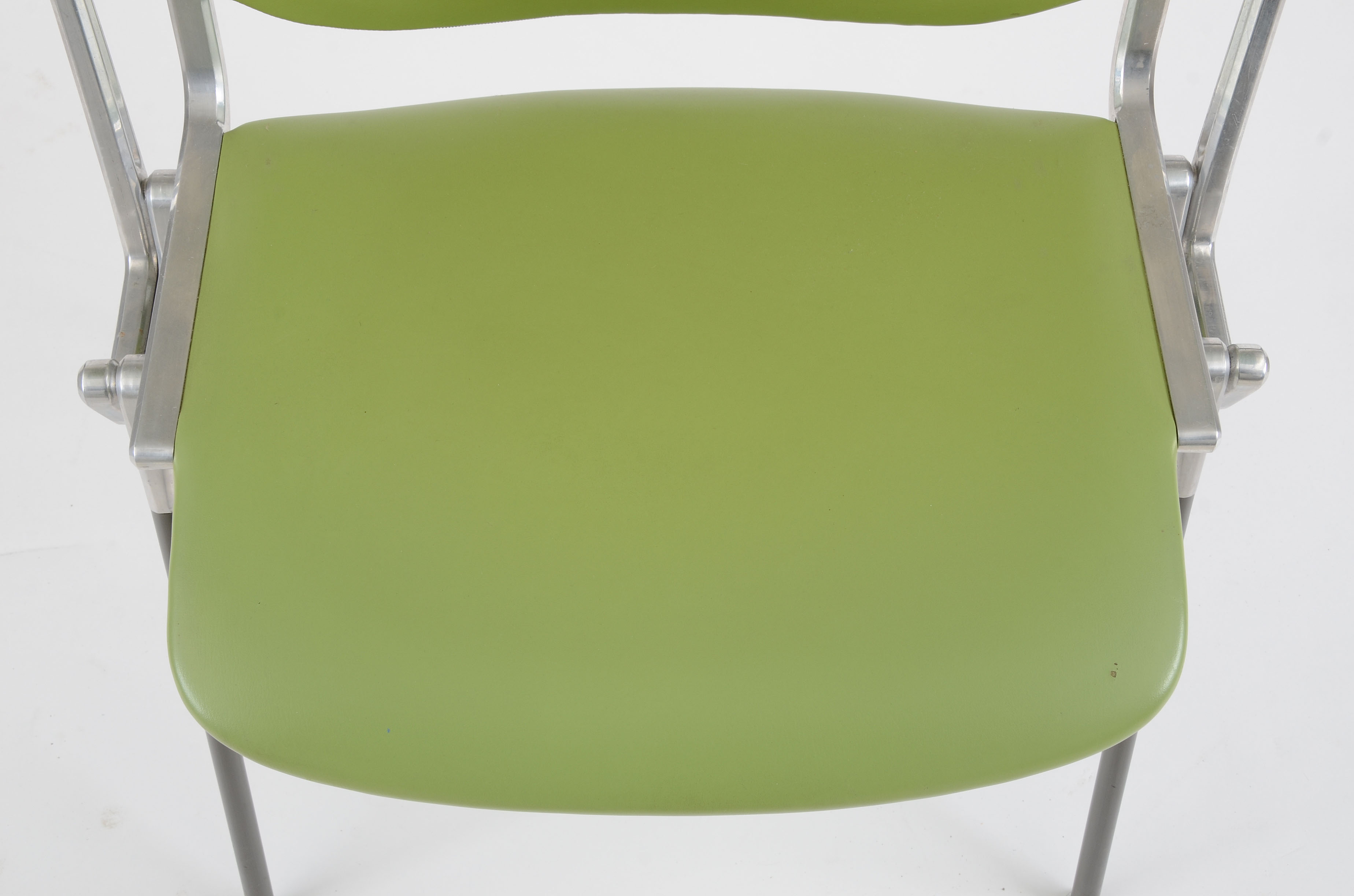 Pair of Mid-Century Italian Cast Aluminum Arm Chairs by Castelli