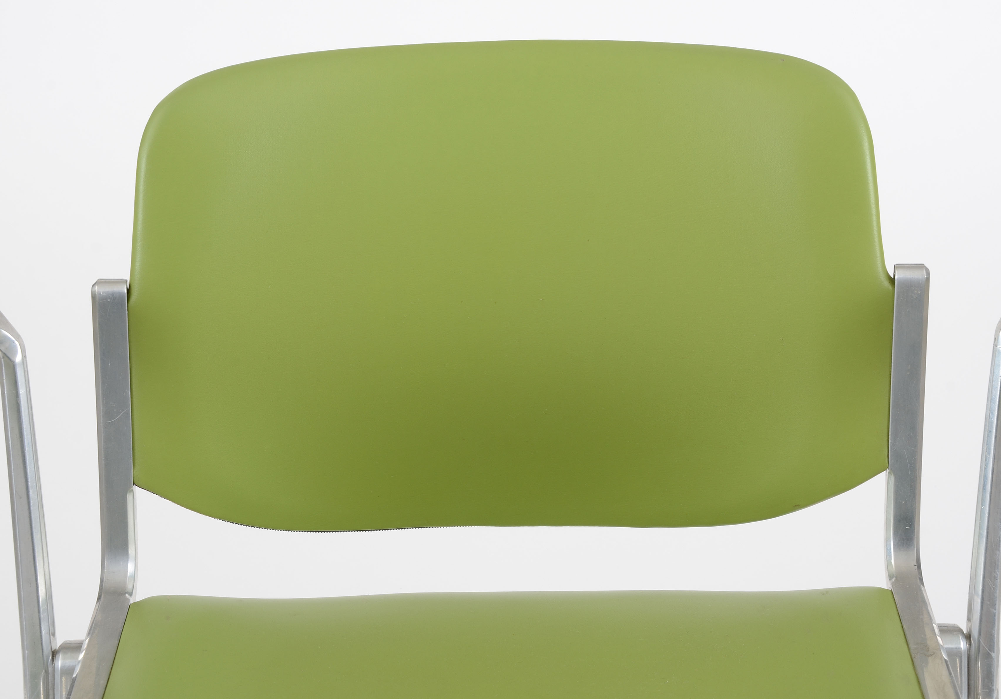 Pair of Mid-Century Italian Cast Aluminum Arm Chairs by Castelli