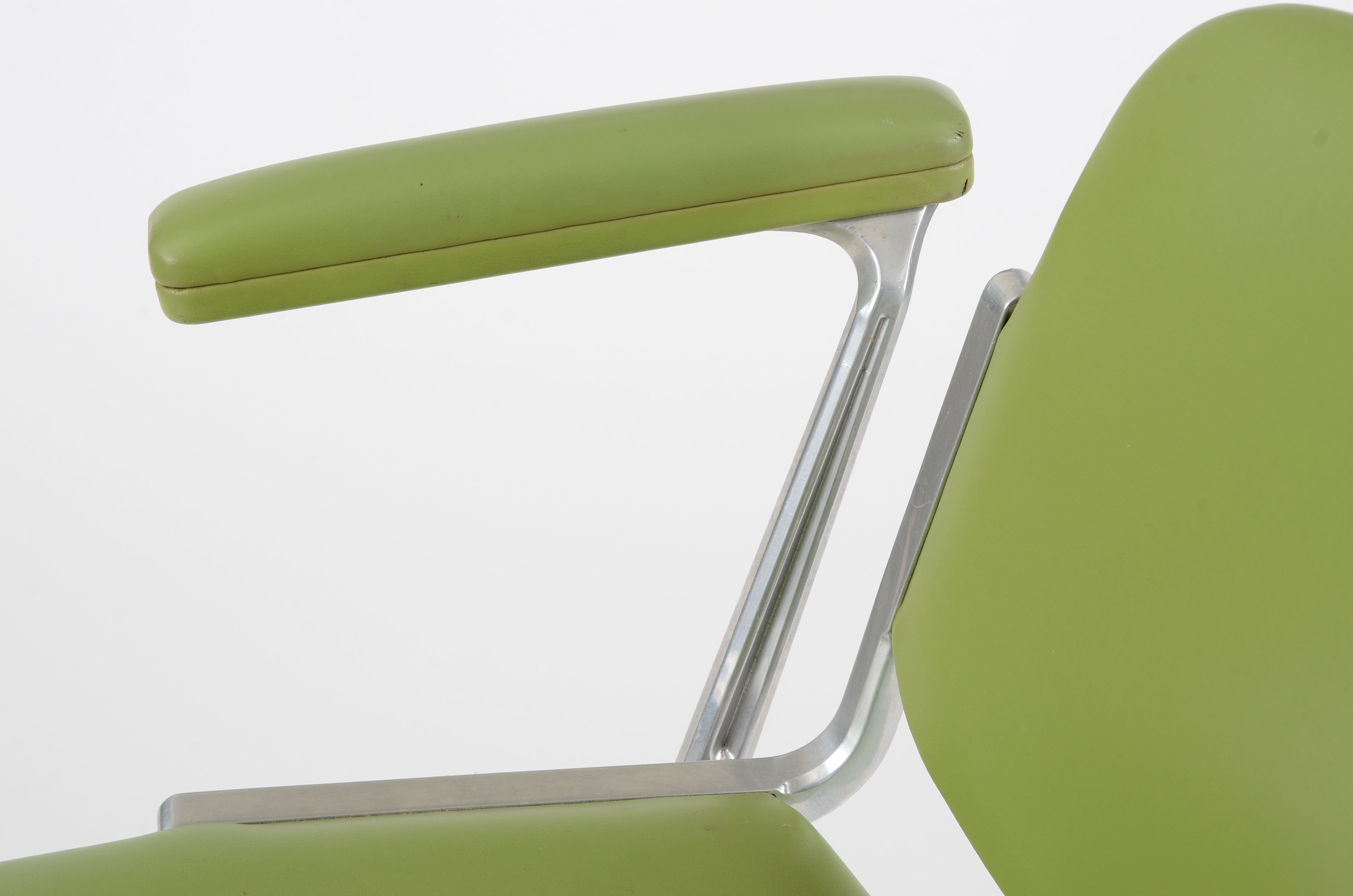 Pair of Mid-Century Italian Cast Aluminum Arm Chairs by Castelli