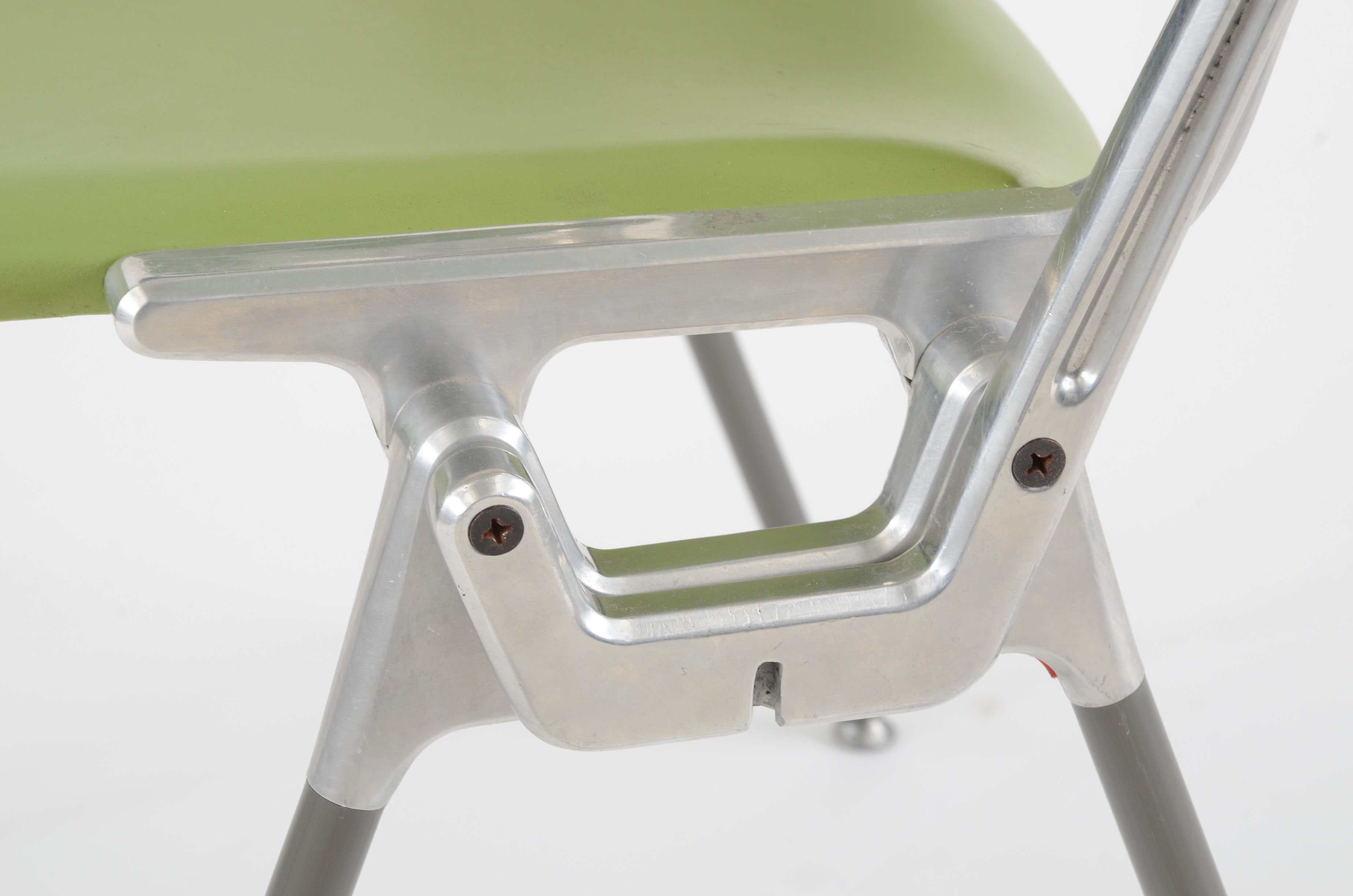 Pair of Mid-Century Italian Cast Aluminum Arm Chairs by Castelli