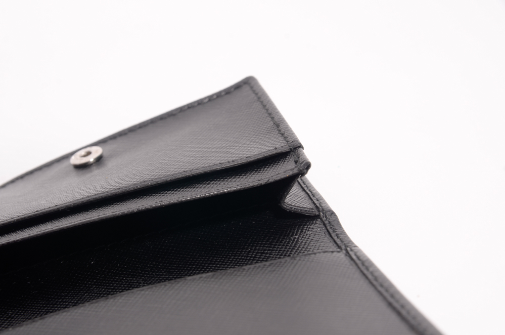 Prada Saffiano Leather Bifold Card Case Wallet