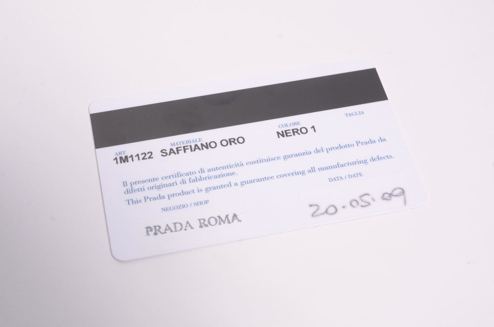 Prada Saffiano Leather Bifold Card Case Wallet