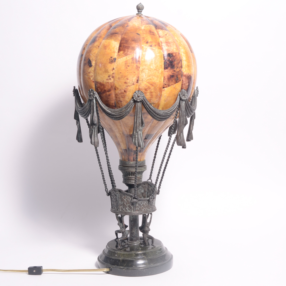 Maitland-Smith Bronze & Pen Shell Balloon Lamp