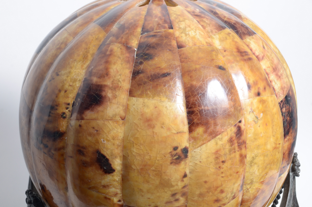 Maitland-Smith Bronze & Pen Shell Balloon Lamp