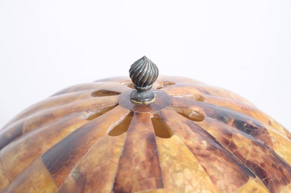 Maitland-Smith Bronze & Pen Shell Balloon Lamp