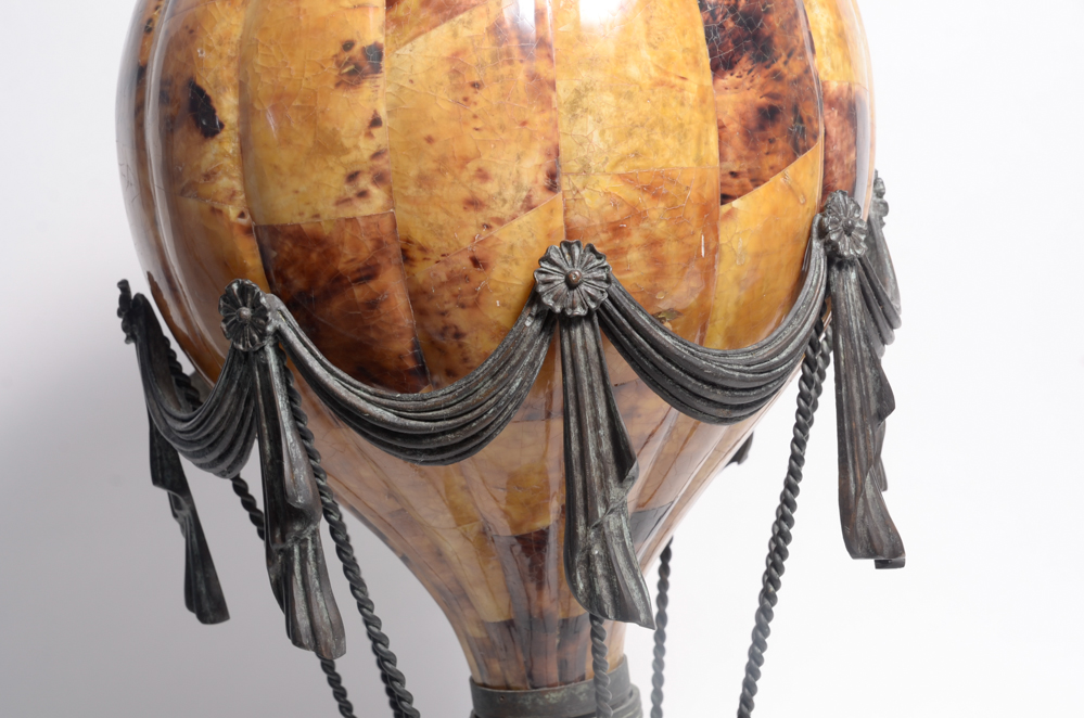 Maitland-Smith Bronze & Pen Shell Balloon Lamp