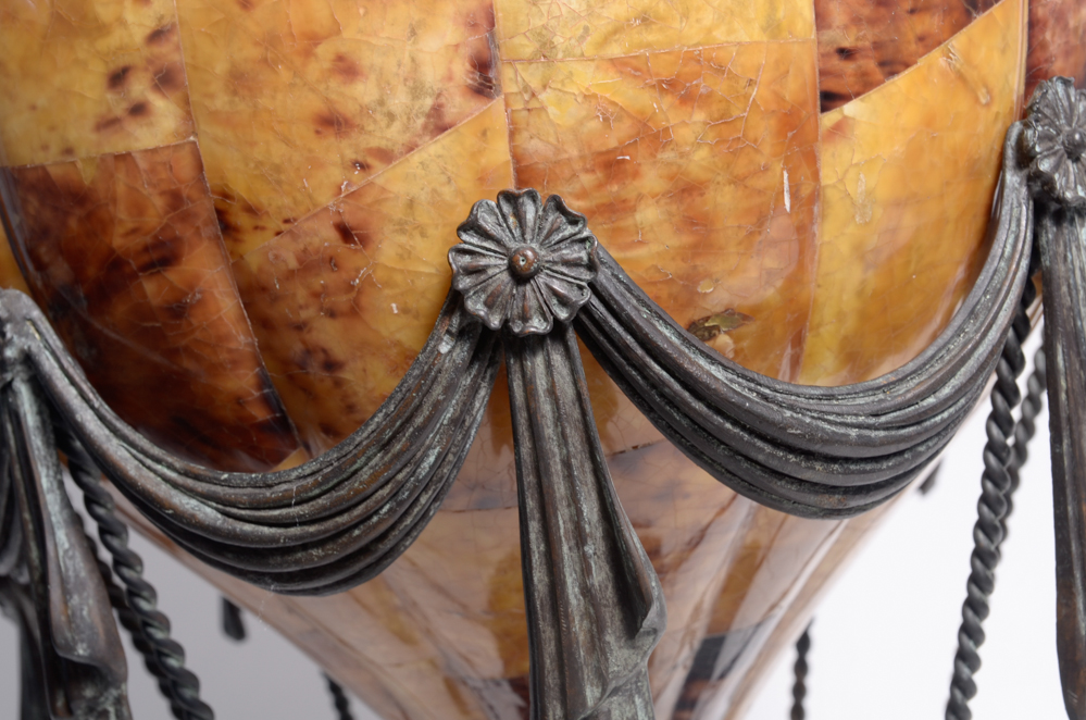 Maitland-Smith Bronze & Pen Shell Balloon Lamp