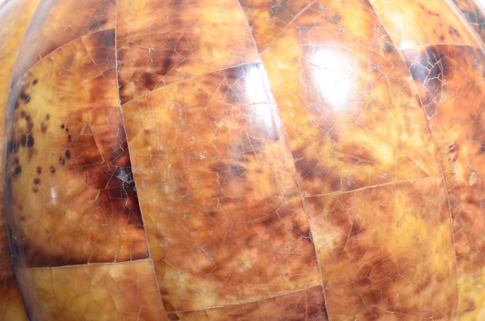 Maitland-Smith Bronze & Pen Shell Balloon Lamp