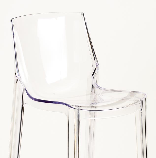 Pair of Zuo Modern Acrylic Bar Chairs