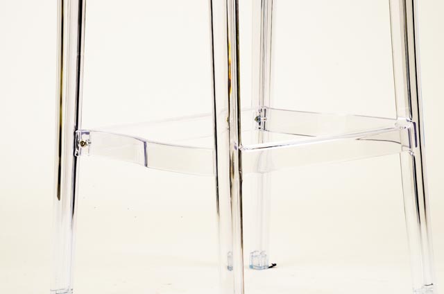 Pair of Zuo Modern Acrylic Bar Chairs