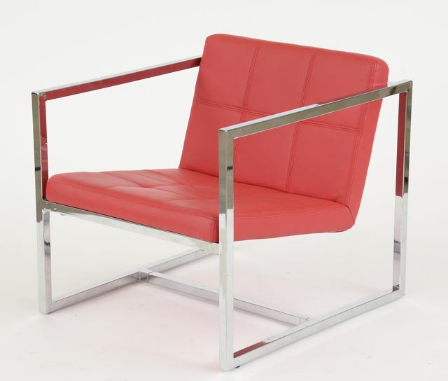 Pair of Whiteline Imports "Lisa" Chairs in Red