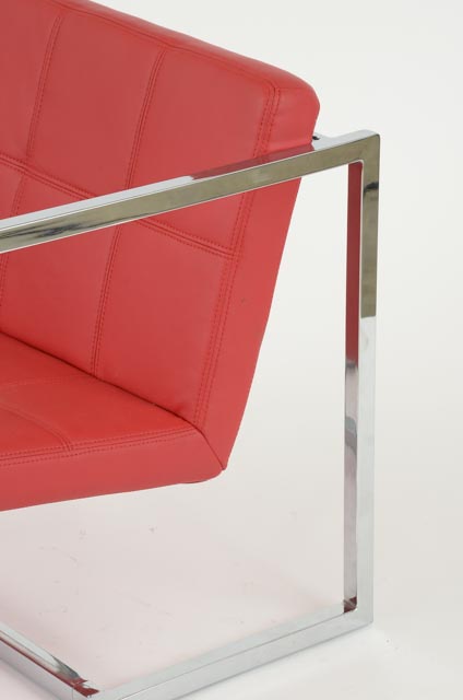 Pair of Whiteline Imports "Lisa" Chairs in Red