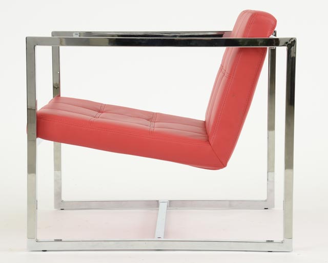 Pair of Whiteline Imports "Lisa" Chairs in Red