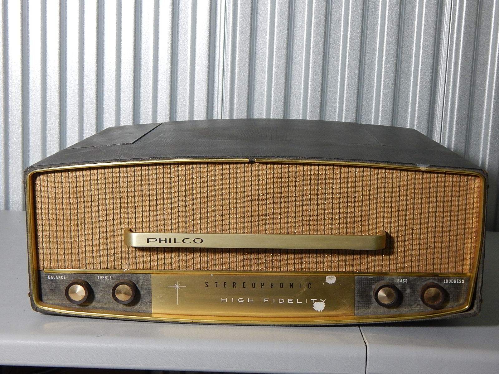 Vintage Portable Philco Stereophonic Fold Out Record Player