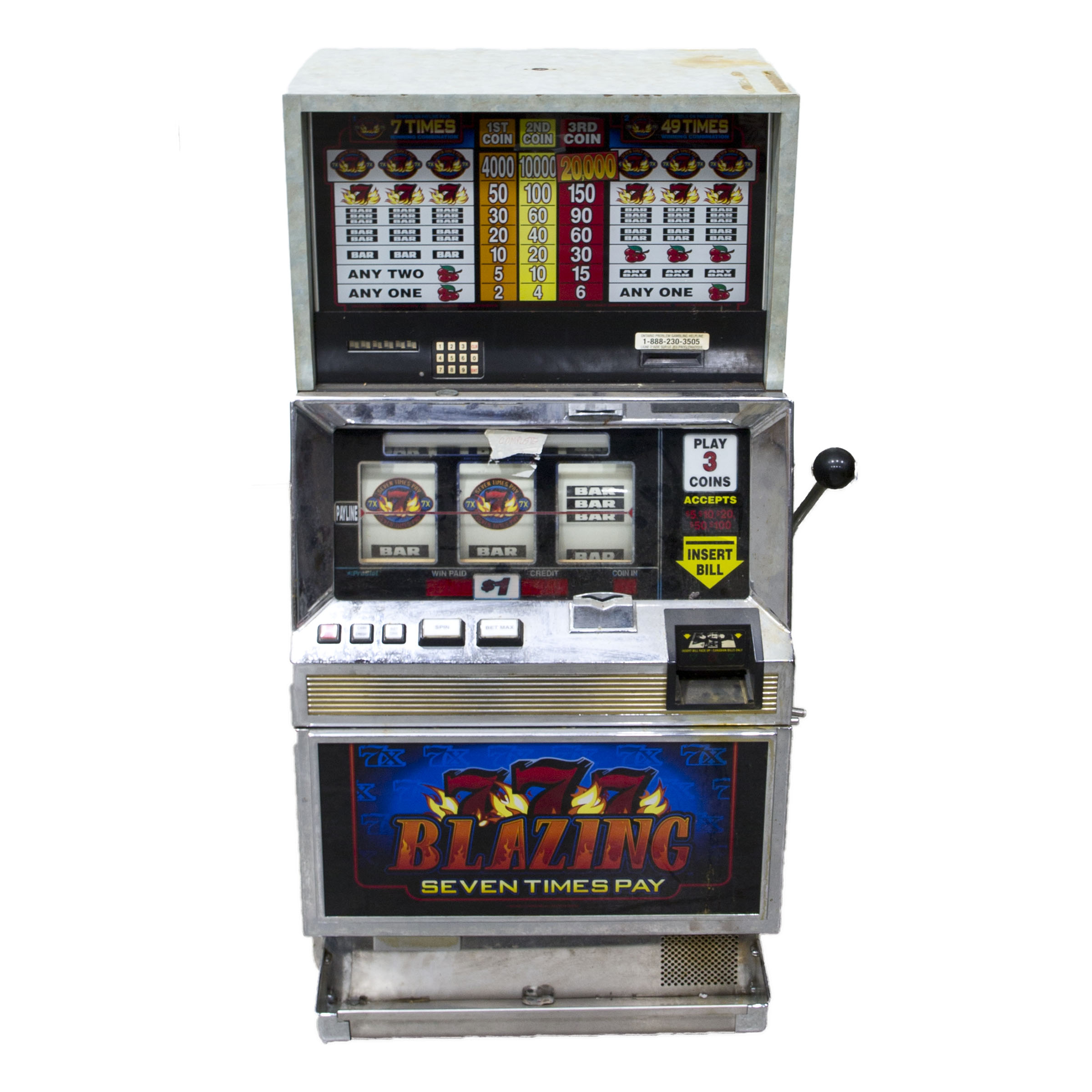 "777 Blazing Seven Times Pay" Slot Machine