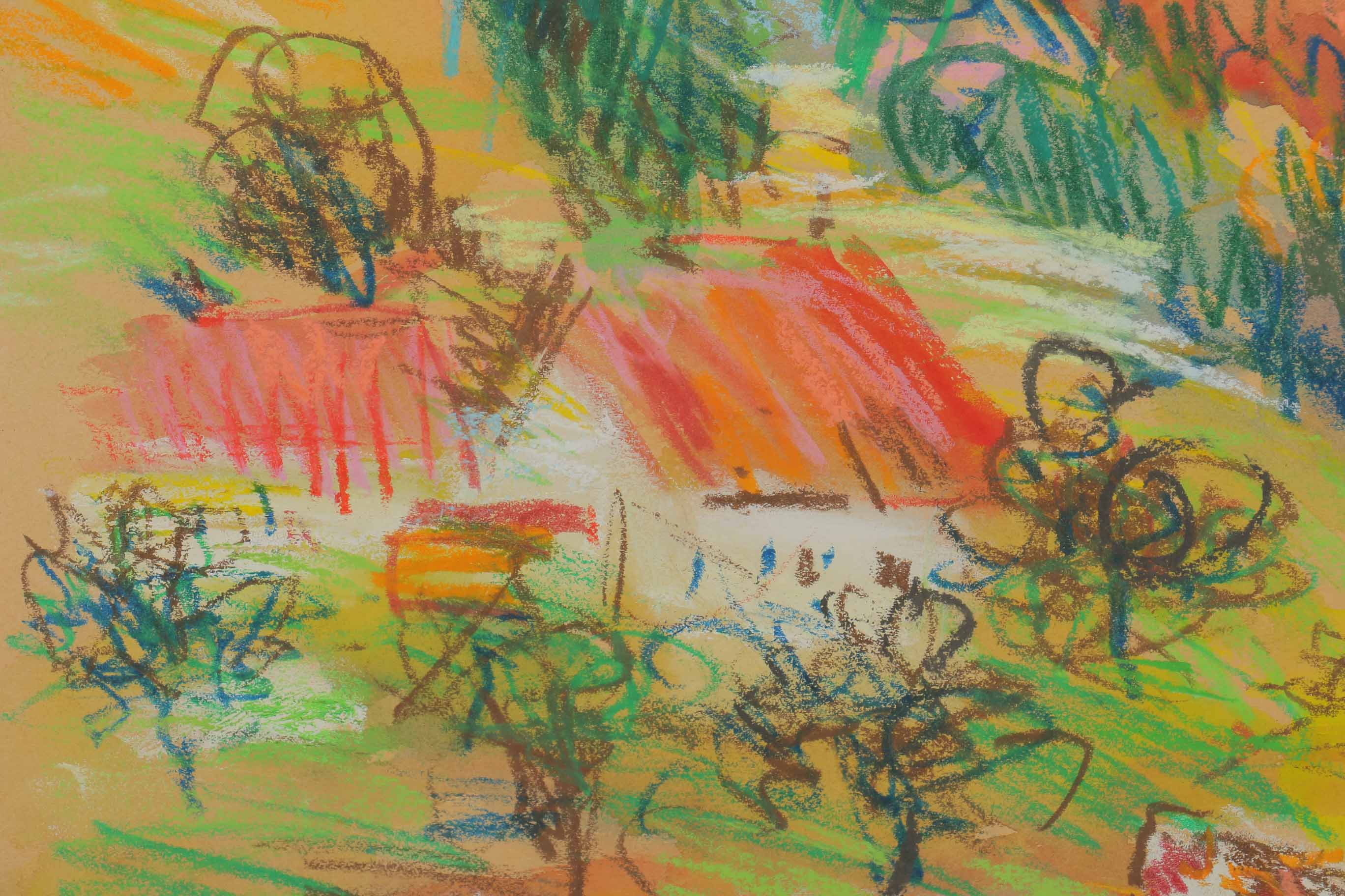 Werner Spitzer Crayon, Pastel, and Watercolor Landscape