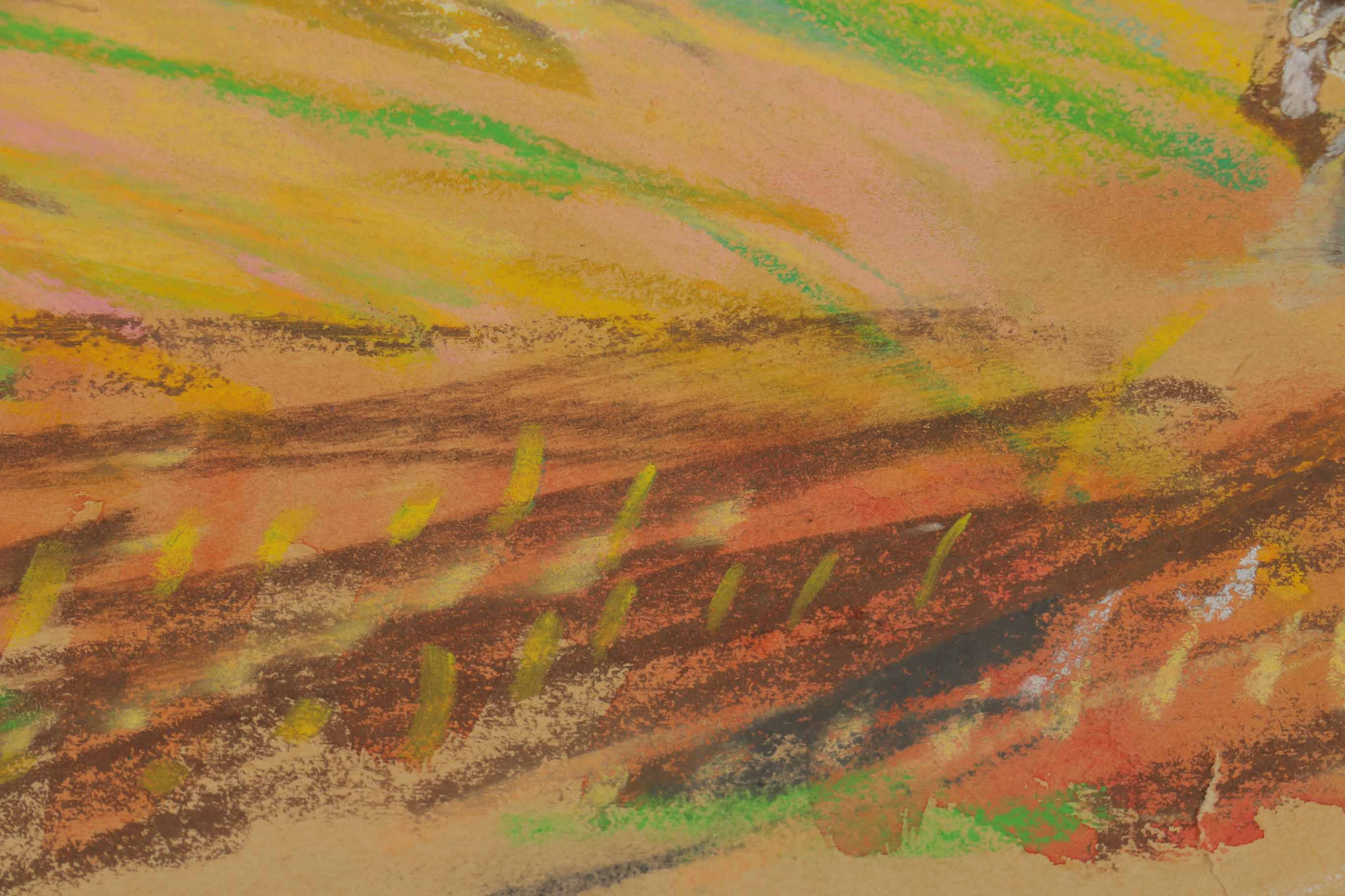 Werner Spitzer Crayon, Pastel, and Watercolor Landscape