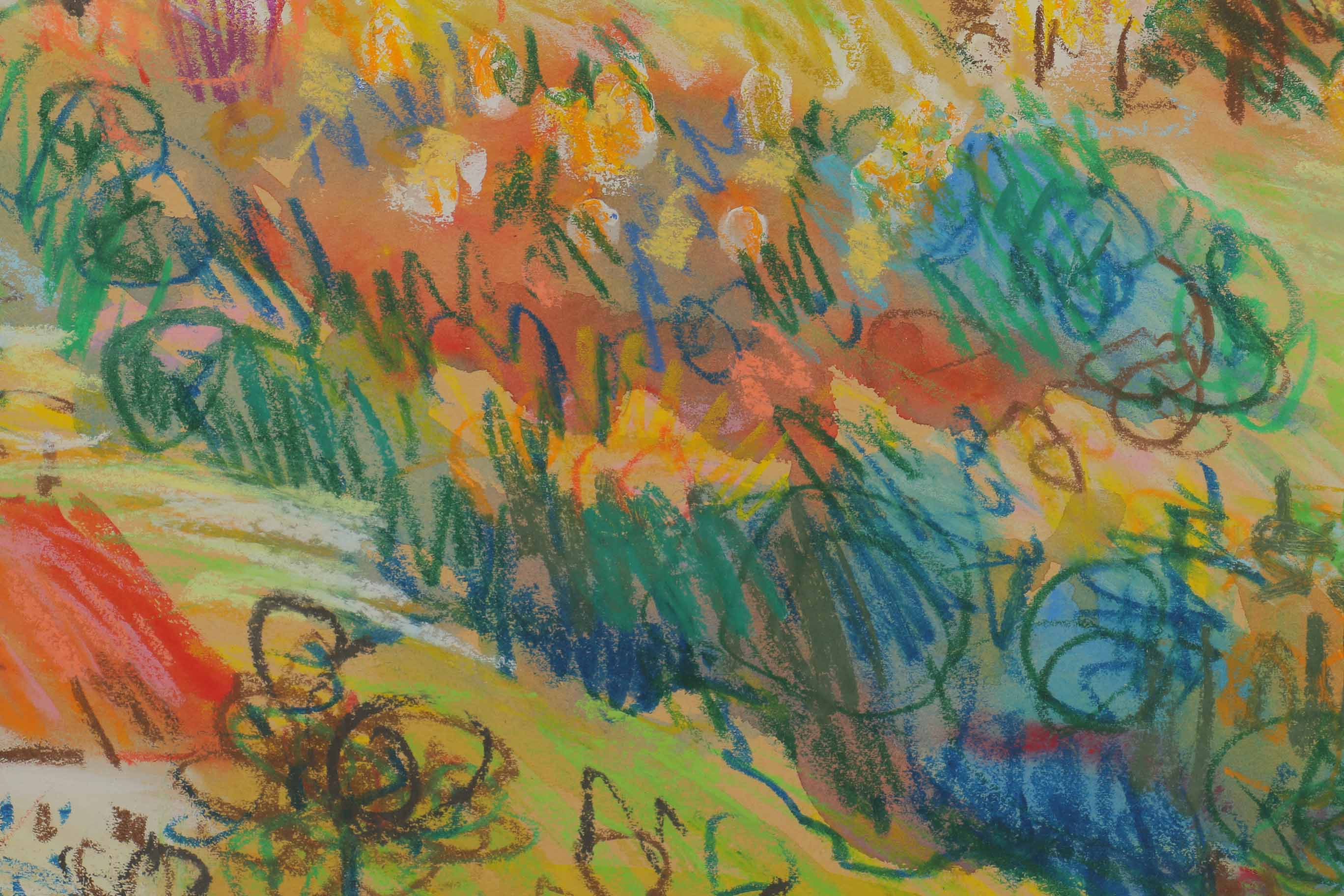 Werner Spitzer Crayon, Pastel, and Watercolor Landscape