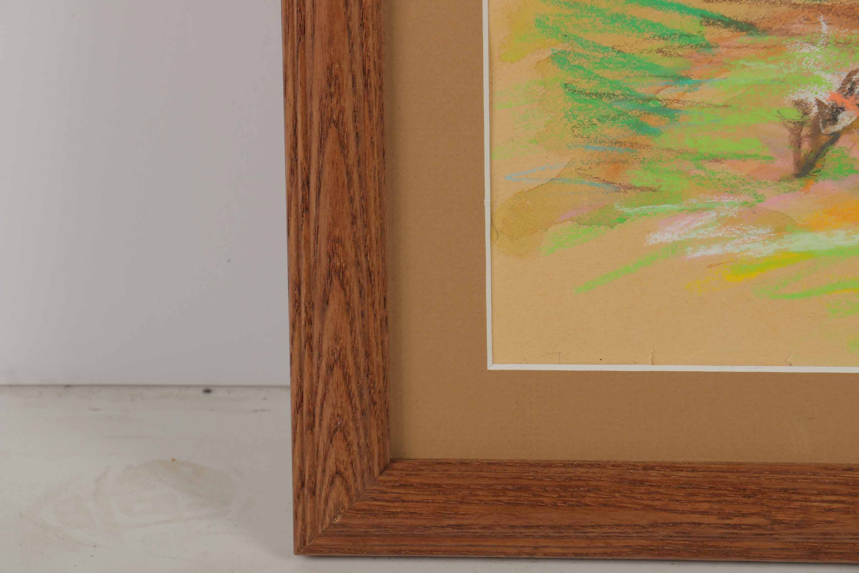 Werner Spitzer Crayon, Pastel, and Watercolor Landscape