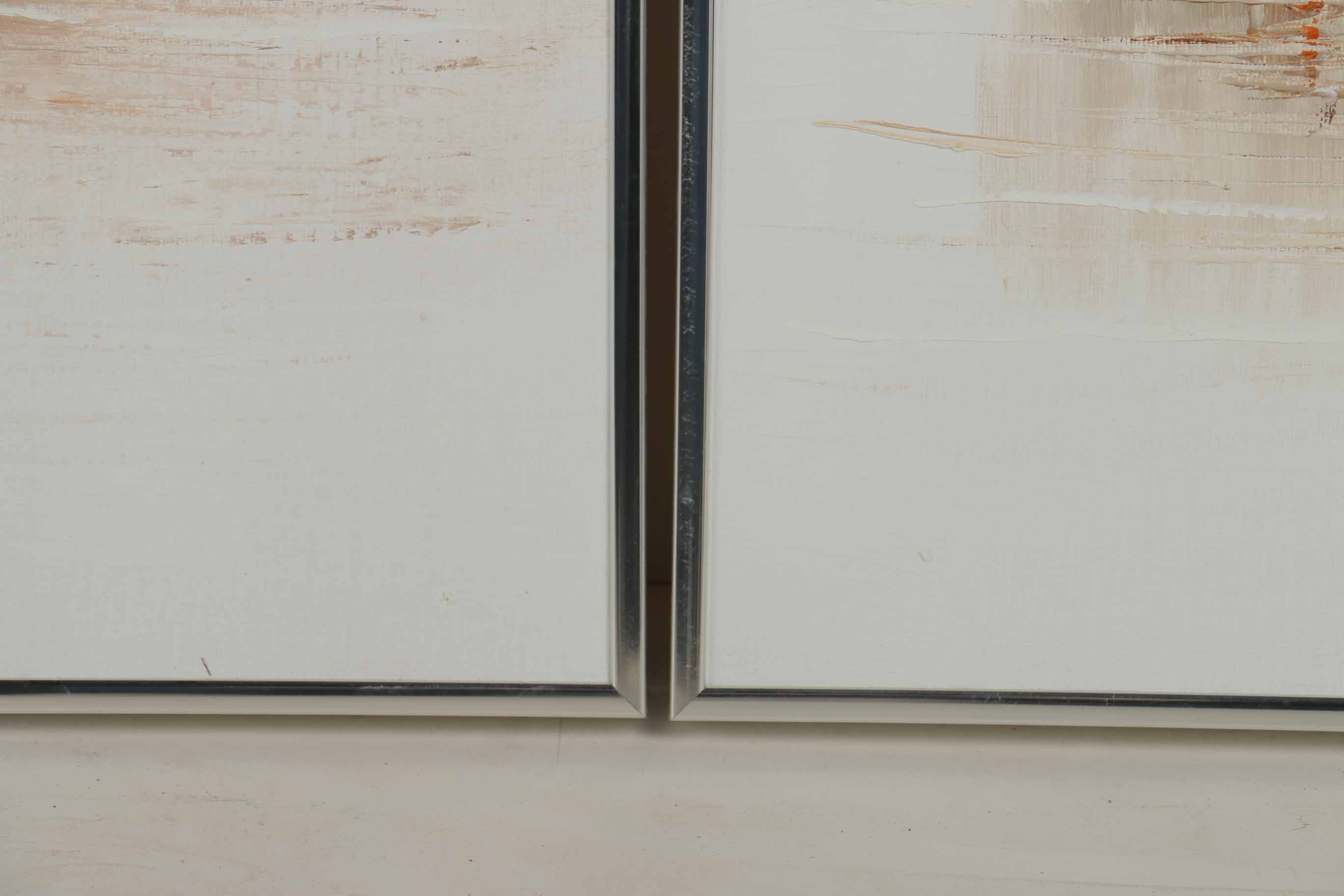 P. Wong Oil Painting on Canvas Triptych of Chinese Boats