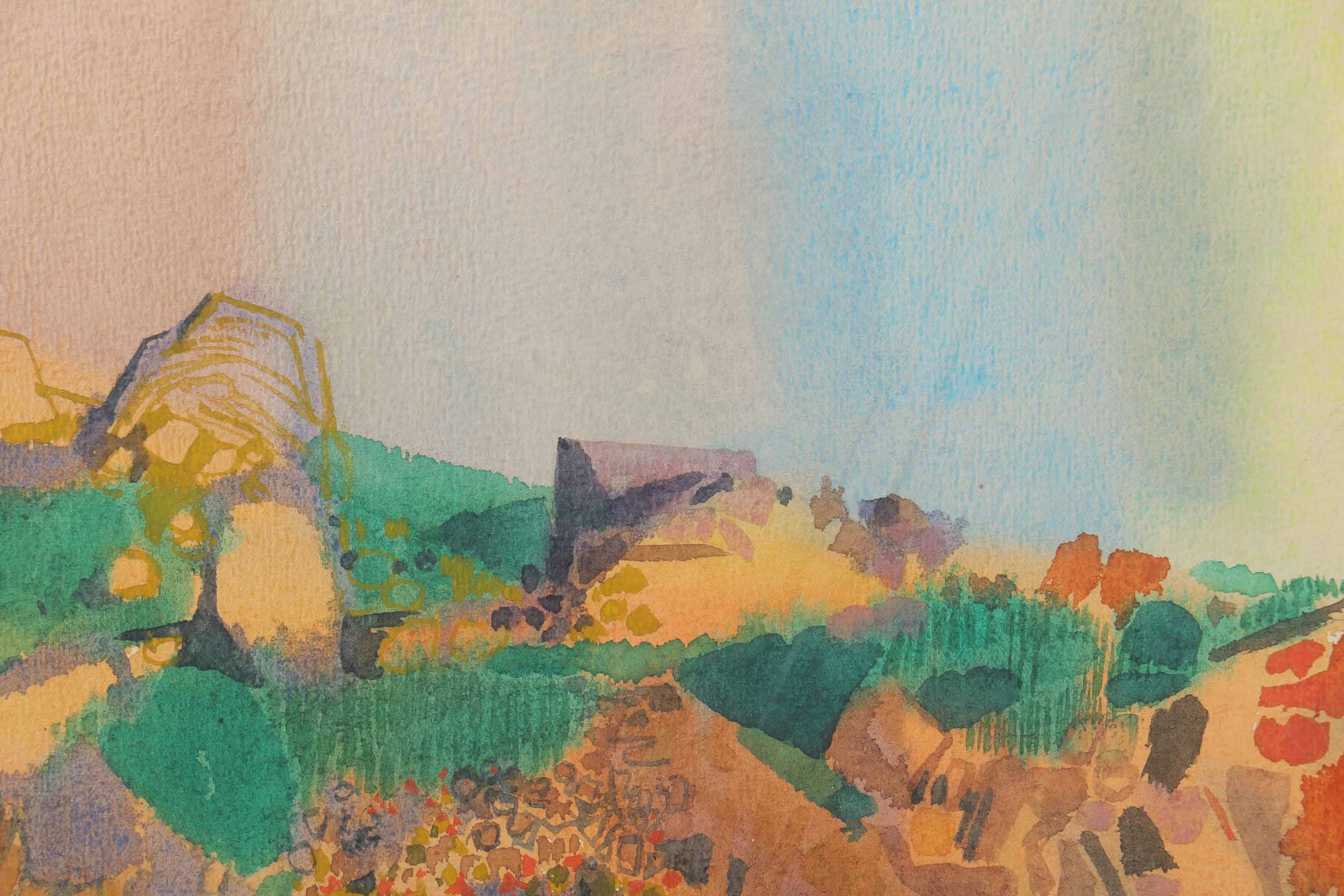 Thad Brykalski Watercolor Painting on Paper "Bass Rocks"