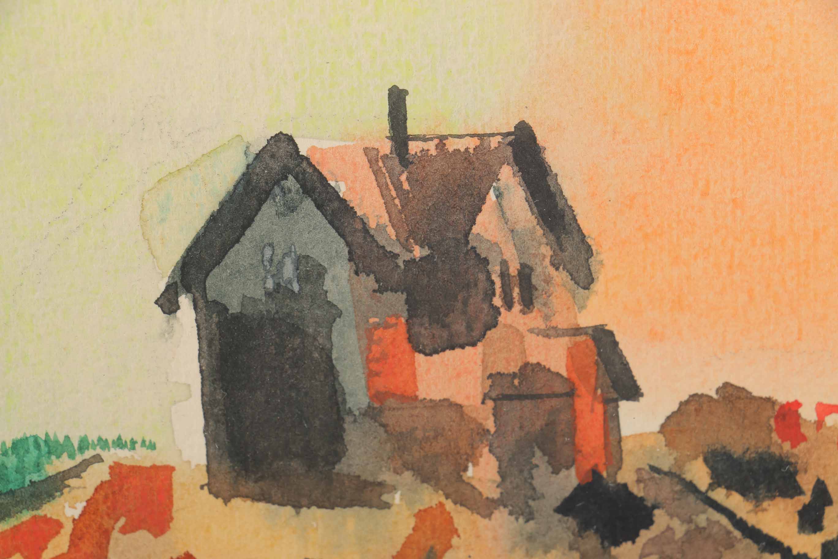 Thad Brykalski Watercolor Painting on Paper "Bass Rocks"