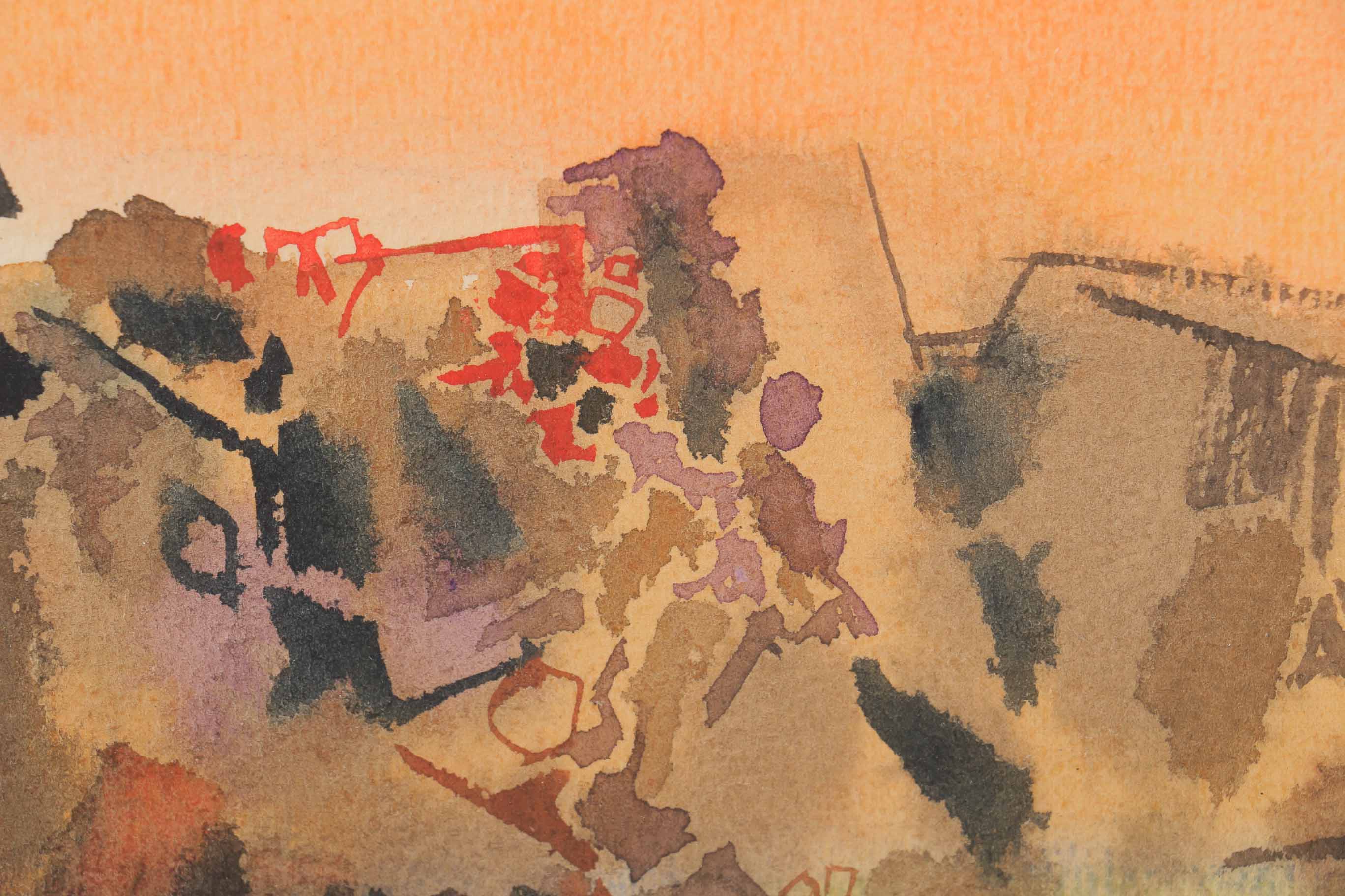 Thad Brykalski Watercolor Painting on Paper "Bass Rocks"