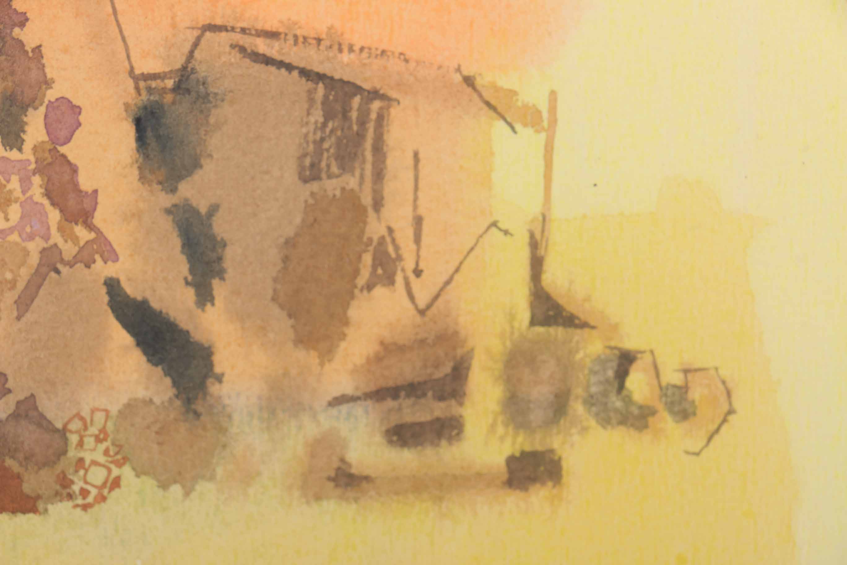 Thad Brykalski Watercolor Painting on Paper "Bass Rocks"