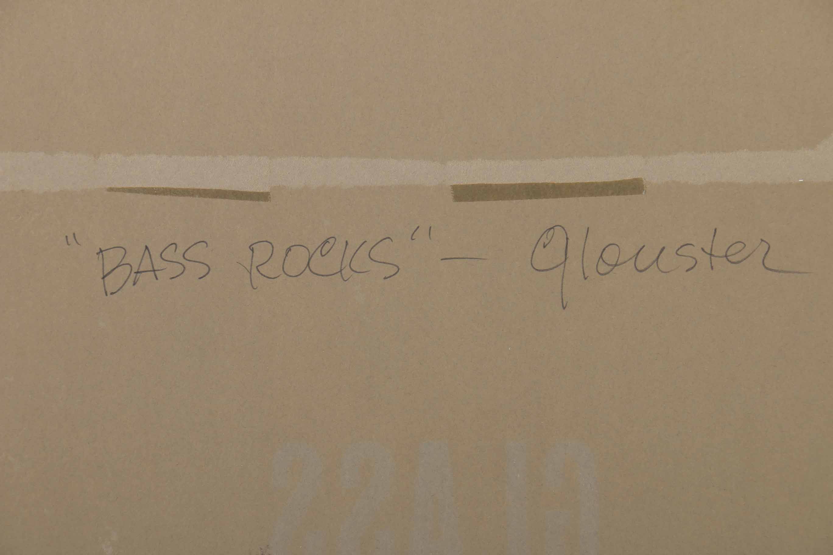 Thad Brykalski Watercolor Painting on Paper "Bass Rocks"