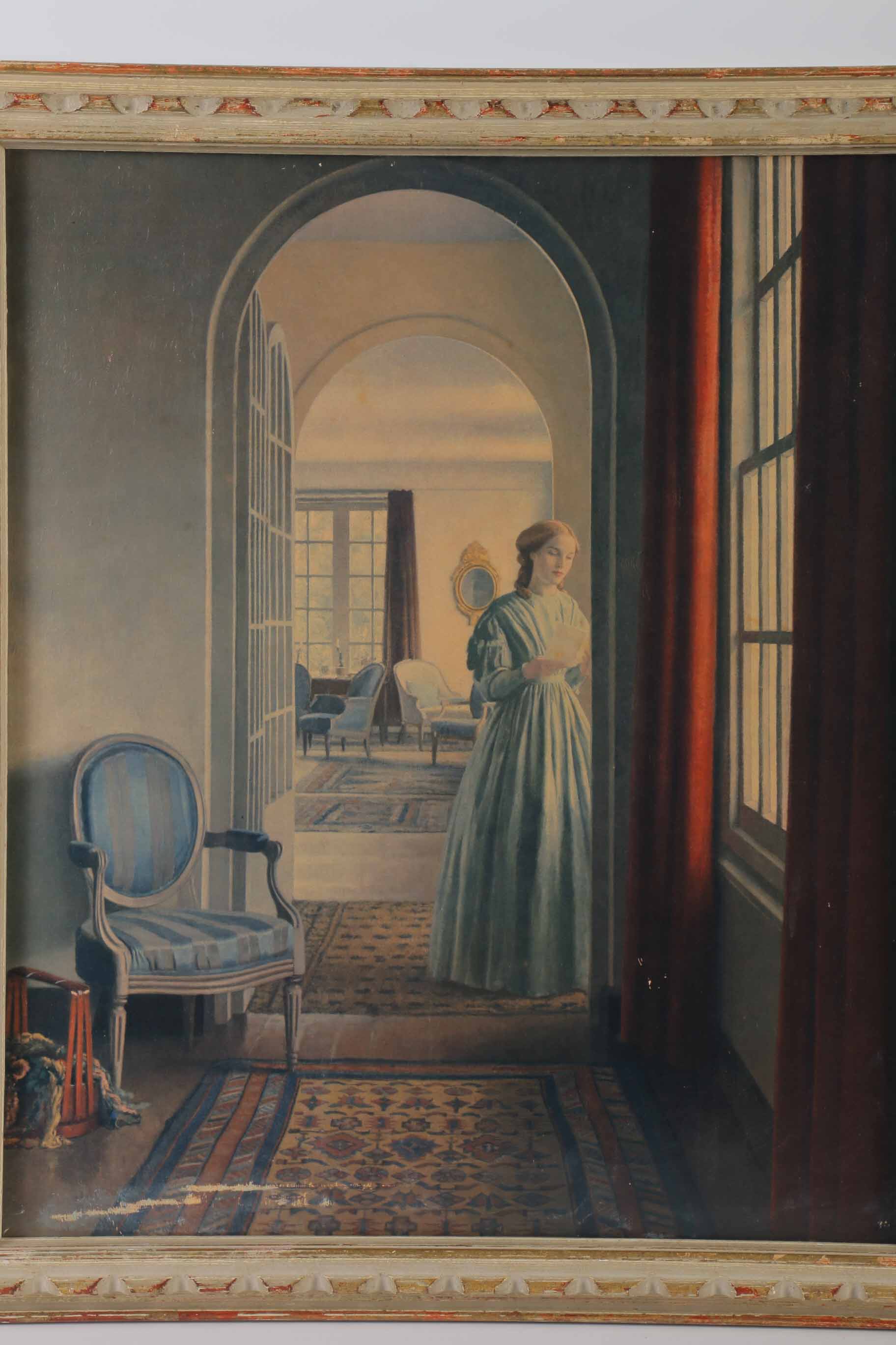 Reproduction Halftone Print on Paper After Leonard Campbell Taylor Painting