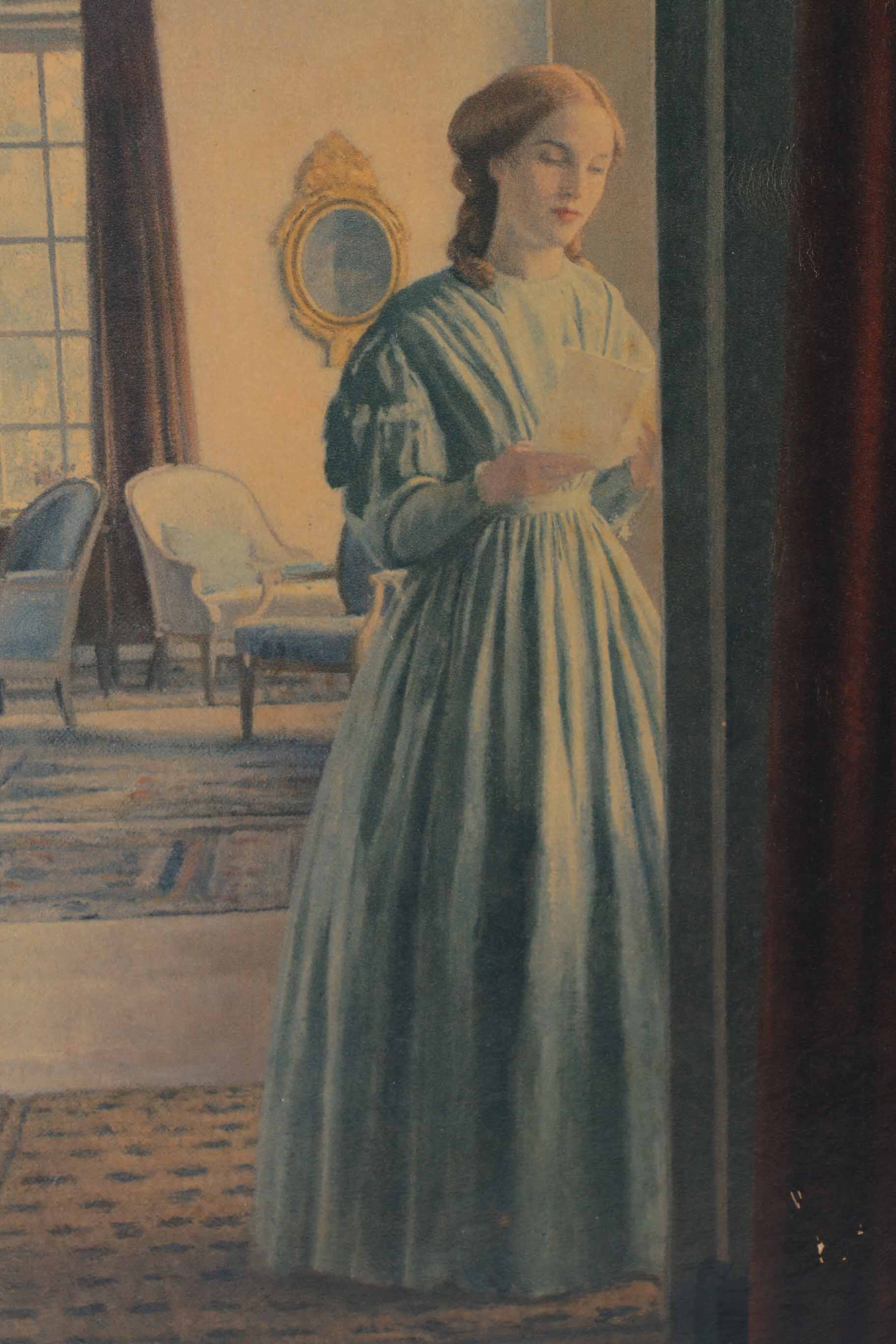 Reproduction Halftone Print on Paper After Leonard Campbell Taylor Painting