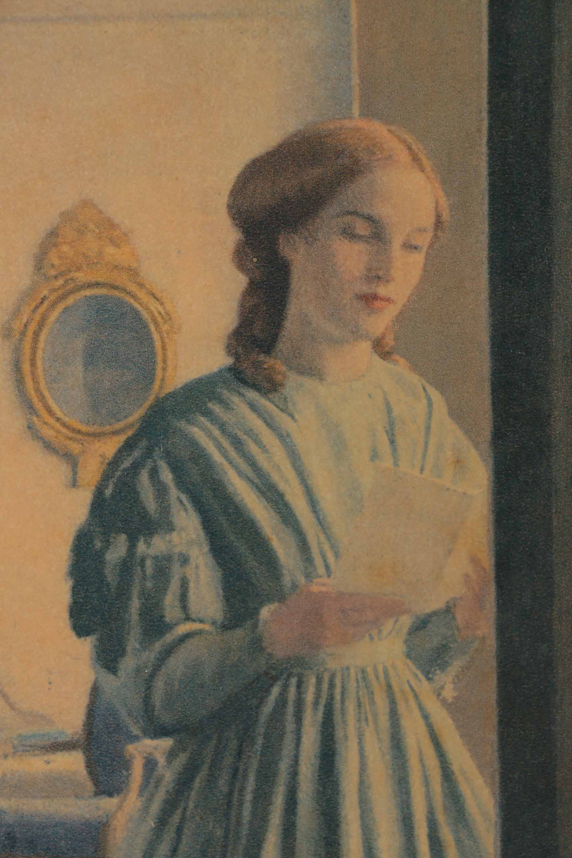 Reproduction Halftone Print on Paper After Leonard Campbell Taylor Painting