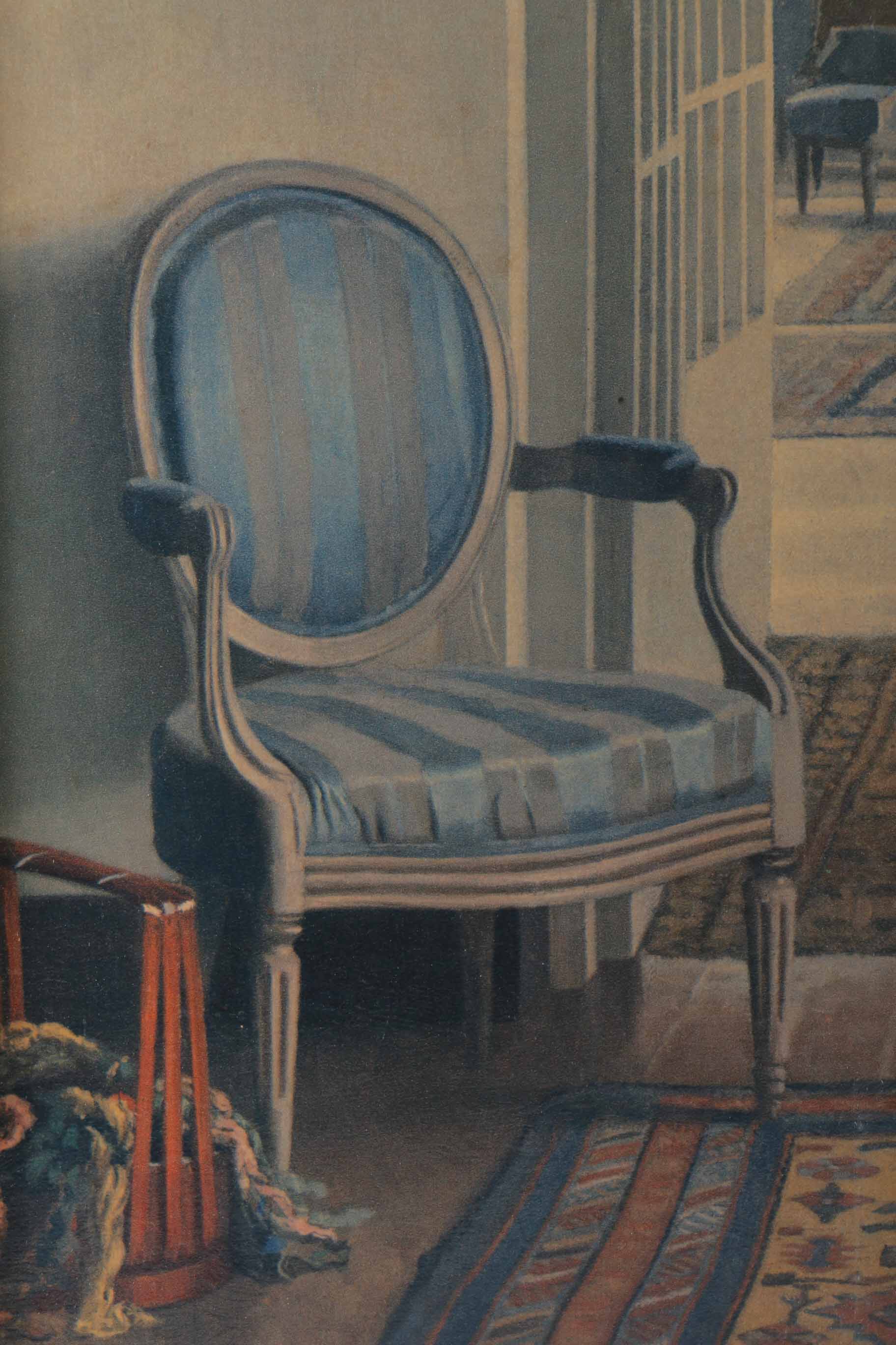 Reproduction Halftone Print on Paper After Leonard Campbell Taylor Painting