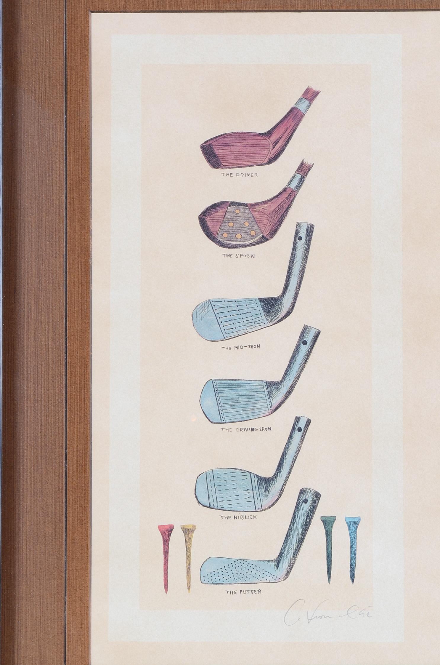 Charles Leonard Signed Giclée "Vertical Golf"