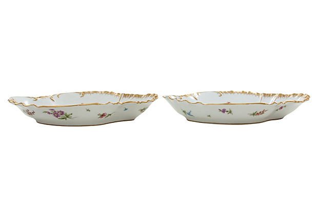 Pair of Antique Haviland & Co Serving Bowls