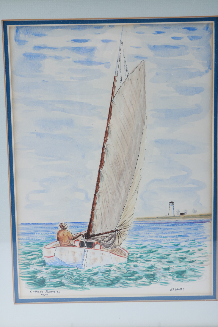 1979 Charles Burnside Watercolor and Ink "Bahamas"
