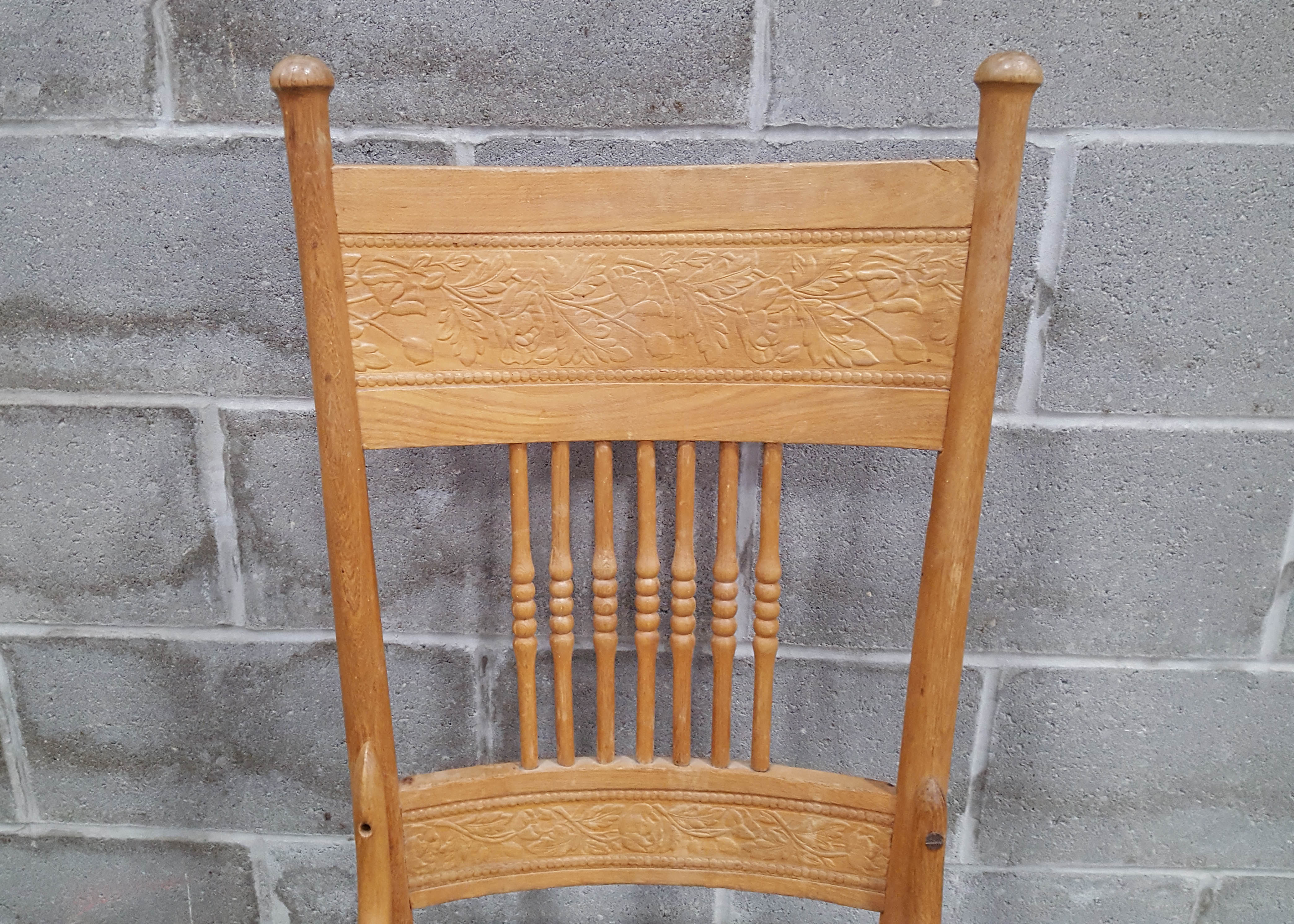 Vintage Wooden Chair with Cane Seat