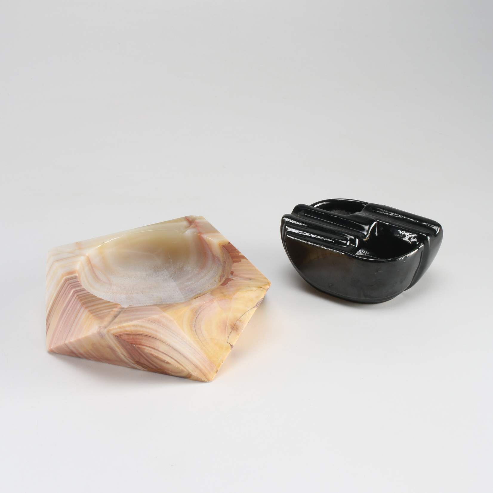 Pair of Modern Ash Receivers Including MCM Frankoma